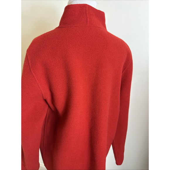 Eileen Fisher Wool Cashmere 2 Pocket Cardigan Jacket Red Size Medium - Picture 3 of 5